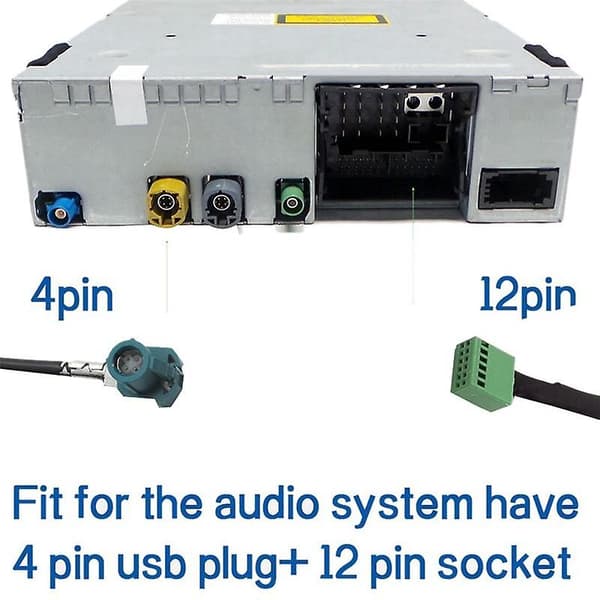 DC12V 12-nastainen auton langaton AUX Bluetooth 5.0 -sovitin handsfree-auto Bluetooth -auton soittimen kaapeli