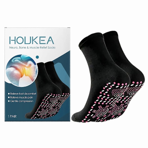HOUKEA HK-B07-0115-01 Fodplejesokker Åndbare Varme Støtte Lindring for Fodgener