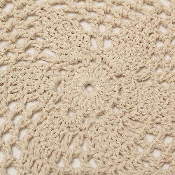 12 kpl Vintage-tyylinen puuvillamatto pyöreä käsin virkattu pitsi Doilies Kukkakahvitkupit Sarja Kotitalous Pöytä Deko