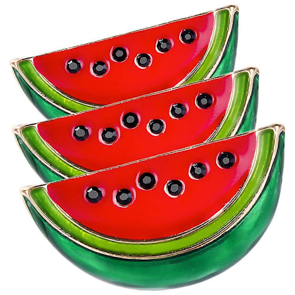 3 st Mini Vattenmelon Brosch Nål Kläder Lapel Nål Cartoon Brosch Nål för Kvinnor