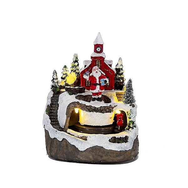 LED Lys Julehus Landsby Lysende Ornament A