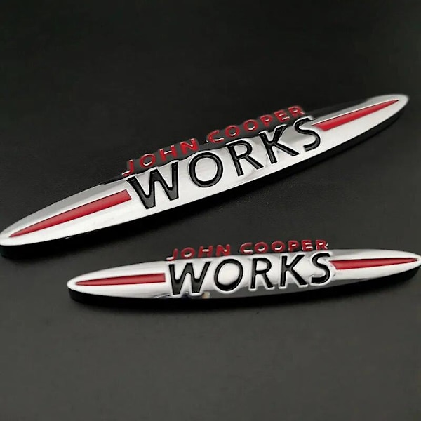 Chrome MINI JCW John Cooper Works Front Grill Emblem Badge Dekaler för Clubman Countryman R50 R52 R53 R55 R56 R57 R58 F55