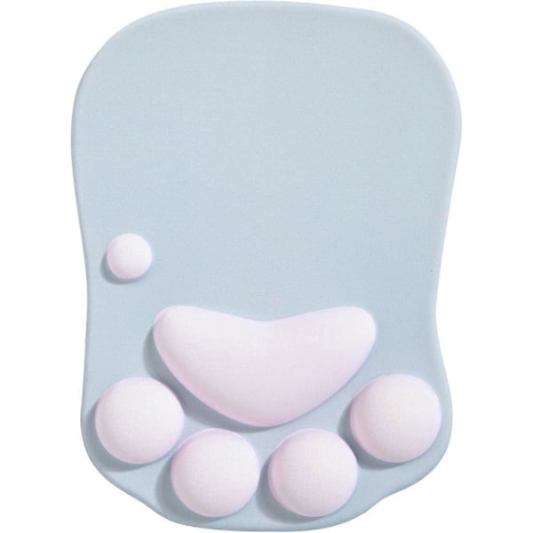 Musematte med håndleddsstøtte, Ergonomisk musematte, Kawaii kattemusematte, Silikon Gel Musematte