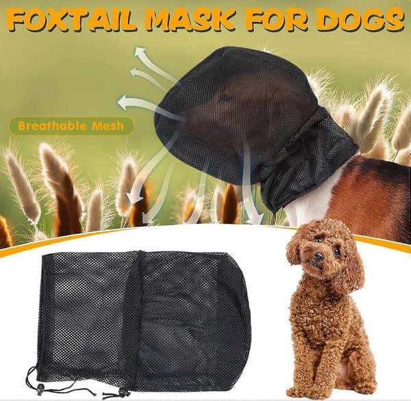 Hunde-marknet, åndbart mesh-ansigtsskjold til mellemstore til store hunde, sort, XL