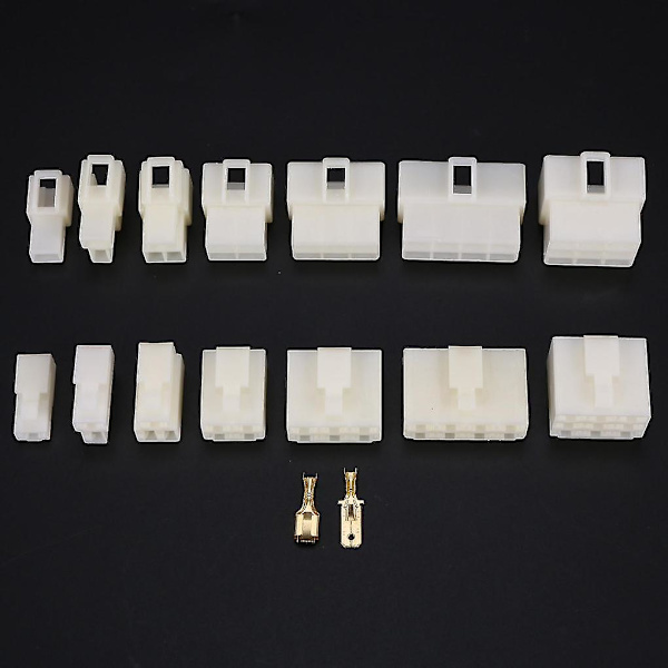 400 stk 6,3 mm 1 2 3 4 6 8 9 Pins Elektriske Biltrådforbindelser Han Hun Stikkontakt Stik