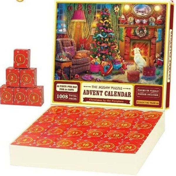 Julkalenderpussel med Blind Box - Julpusslet för Adventskalendern E
