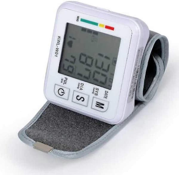 Blodtryksmåler, med justerbart armbånd og LCD-display