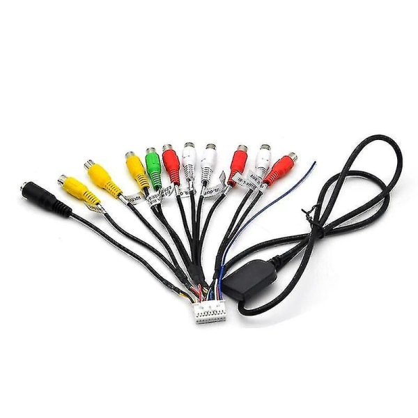 Bilstereo Radio RCA Utgangsledning Aux-in Adapter Subwoofer/forsterker 3,5 mm Hunn 20-pins Harne Boris