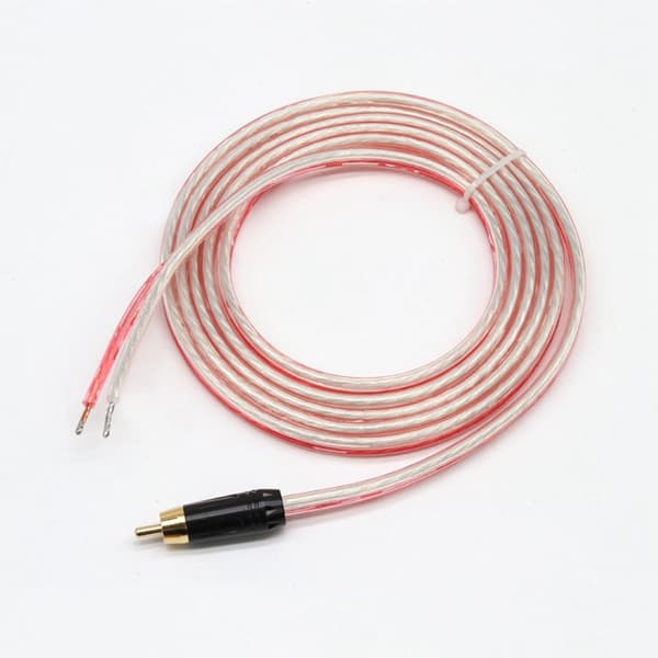 Udskiftningskabel til højttalerreparation 5Ft med RCA-stik til afskårne ender