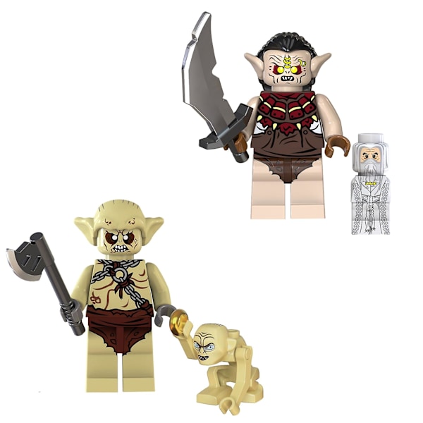 10 stk Ringenes Herre Middelalder Minifigurer Lekesett 1,77 tommer Orcish Uruc Goblin Solon Byggeklosser Actionfigurer