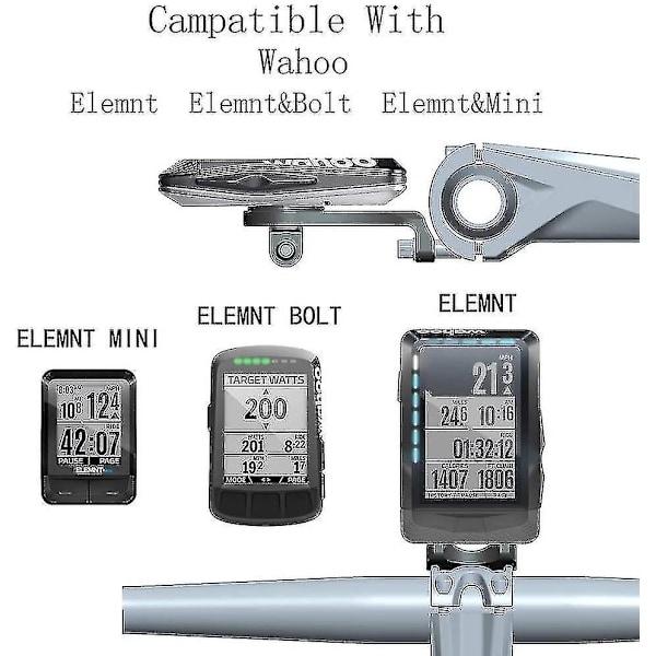 Wahoo Mount, Out Front Combo Cykelhållare för Wahoo Elemnt, Wahoo Elemnt Bolt, Wahoo Elemnt Mini och Kamera (Wahoo Mount) (Ruipei)