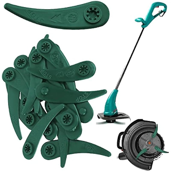 Set med 100 plastutbytesblad för Bosch Durablade Art 23-18 Li Art 26-18 Li Green
