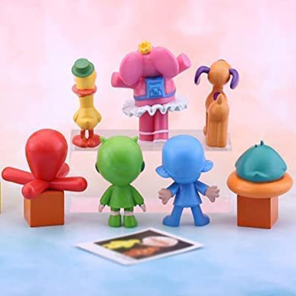 7 st/set Pocoyo Mini Figurer Leksaker Modellprydnader Borddekoration För Barnpresenter