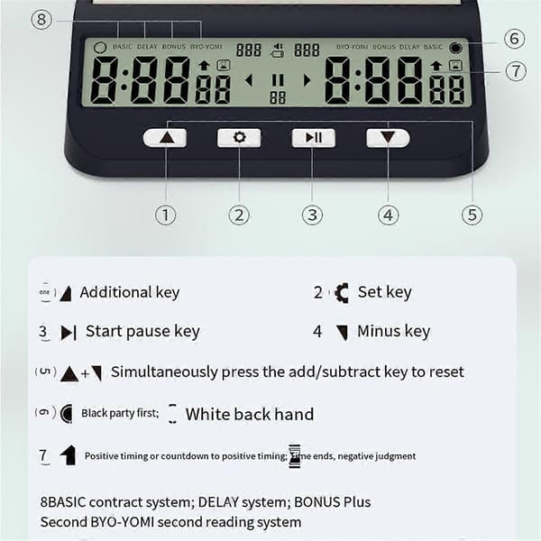 Skak Timer Professionelt Skakur Multifunktionelt Digitalt Ur