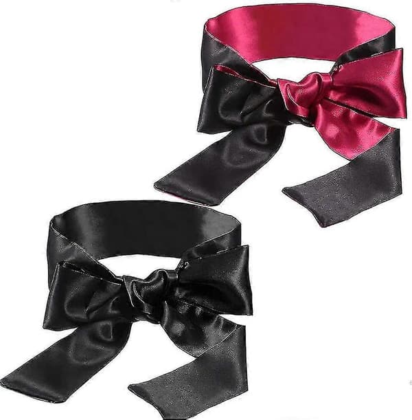 EVAGO Satin Ögonbindel, 2 Stycken Mask Ögonbindel Satin Ögonbindel Sömn, Ögonbindel