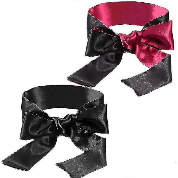 EVAGO Satin Øjenbind, 2 Stykker Maske Øjenbind Satin Øjenbind Søvn, Øjenbind