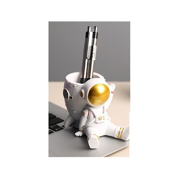 Astronaut pennhållare / pennkoppshållare, astronautfigurer barnrumsdekoration, prydnad