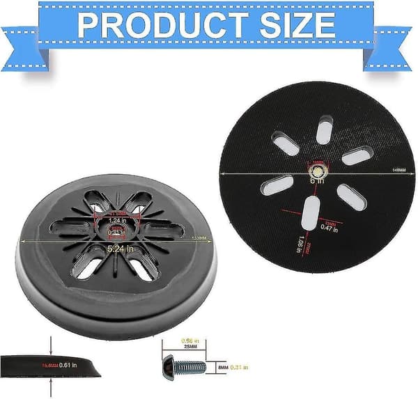 150mm Sanding Disc För Bosch Gex 150 Ac, Pex 15 Ae, Gex 150 Turbo 150mm Random Orbital Sander