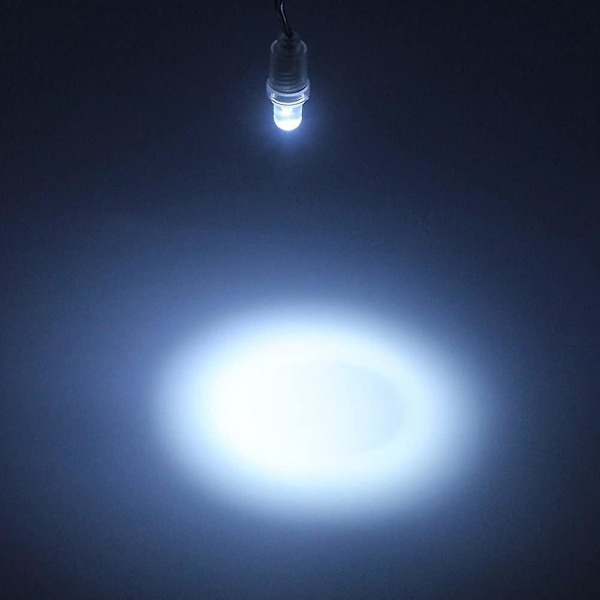 10 stk E10 4,5V LED Spotlys Pærer Kold Hvid, 6000k