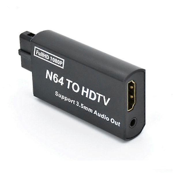 N64 til HDMI Konverter HD 1080P Spilkonsol N64 til HD TV Adapter Plug and Play til N64/SNES/NGC/SFC med 3,5 mm Lydoutput