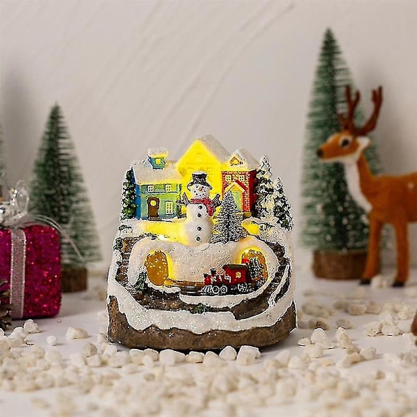 LED Lys Julehus Landsby Lysende Ornament A