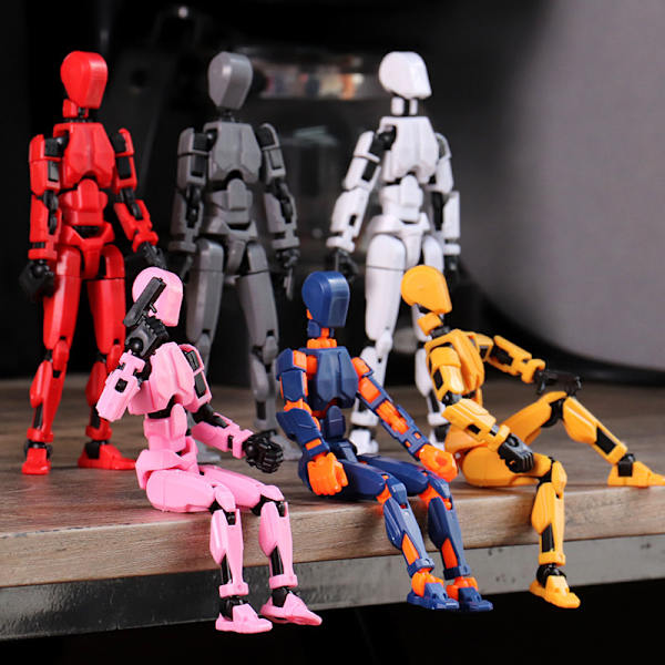 Titan 13 Actionfigur T13 Modellfigurer 3D-utskrivna Multi-ledade Rörliga Lucky 13 Actionfigur Nova 13 Actionfigur Dummy Röd 14cm