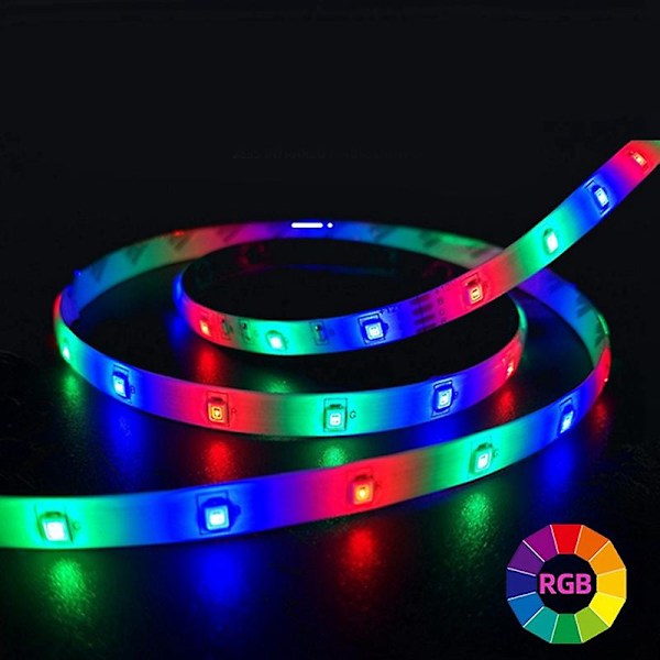 LED-remsa 5050 RGB Vattentät LED-belysning 5 Meter Bluetooth App-kontroll för hem och utomhusdekoration