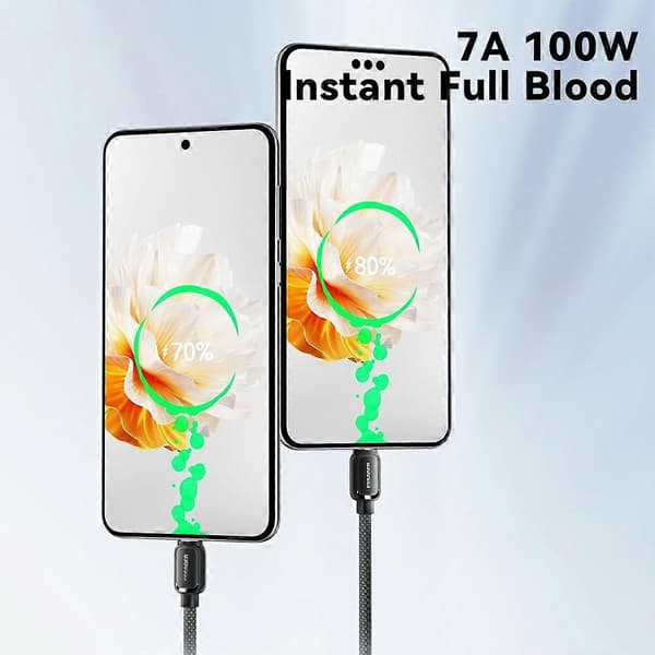 ESSAGER ES-X56 100W/7A Hurtigladekabel USB-A til Type-C Magnetisk Datakabel