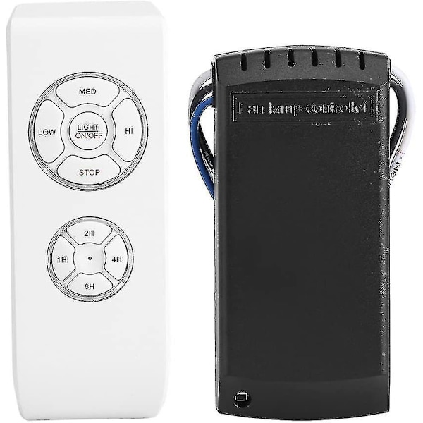 Universal Loftventilator Fjernbetjeningssæt 4 Timere 3 Hastigheder Lampe Timing Controller Trådløs Switch