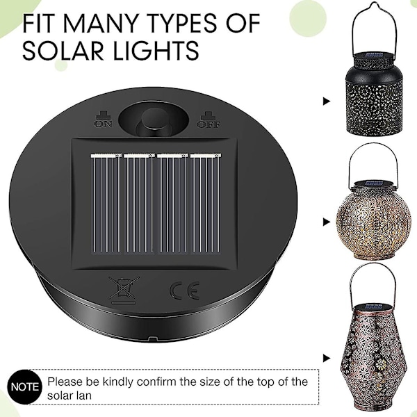 6 st solcellslampor ersättning topp 7 solcellslykta delar led solpanel lykta lock lampor för ut