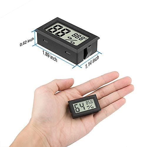 2 stk Mini hygrometer termometer mini digital hygrometer, hygrometer innendørs fuktighetsmåler