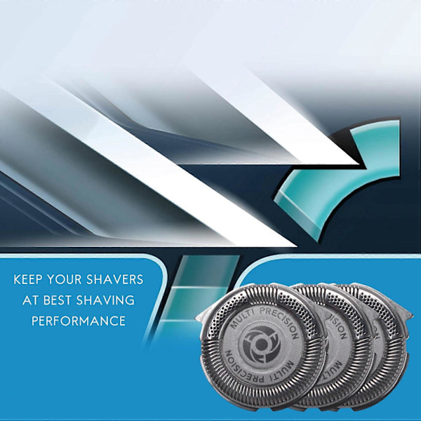 6 Pak SH50 Reservehoveder til Philips Norelco Serie 5000 Skæremaskiner, S5000 S5420 S5380 S5351 MultiPrecision Blade
