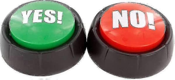 2 st Talande Ljudknappar Ja Nej för Kontor Hem