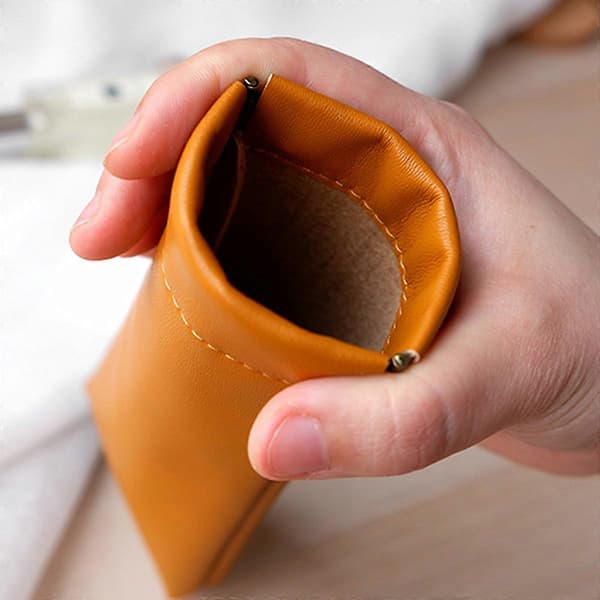 4-pack Portabelt Kläm-Öppning Läder Glasögonfodral