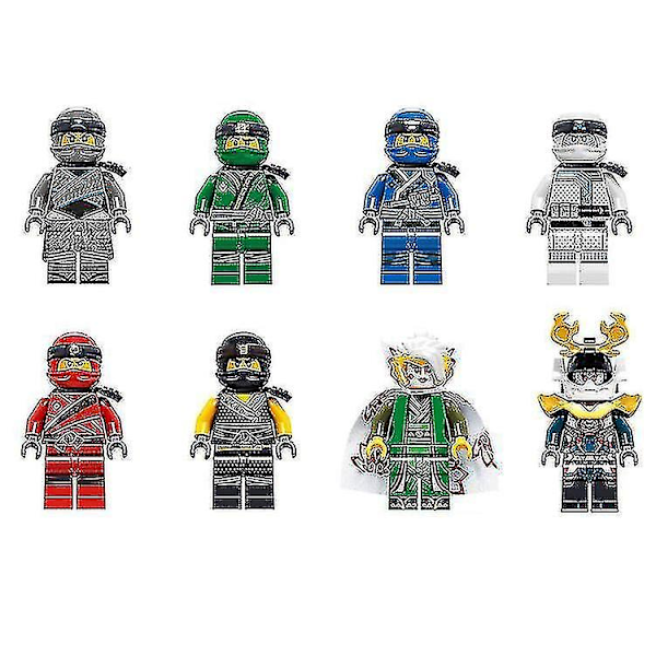 8 stk. Ninja Ninja Series Niya Lloyd Warrior X Puslesæt Samlet Byggeklodser Minifigur Legetøj