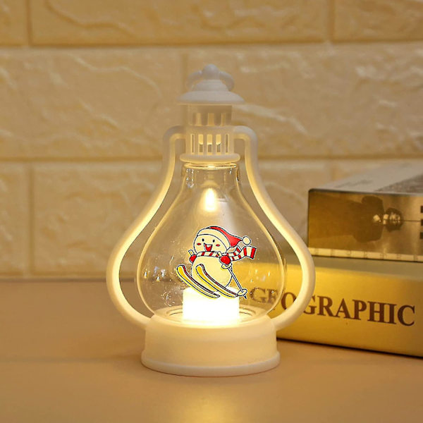 Festlig Lanterne Camping Ornament Langtidsbrug Børne Portable Natlys Julelanterne til P