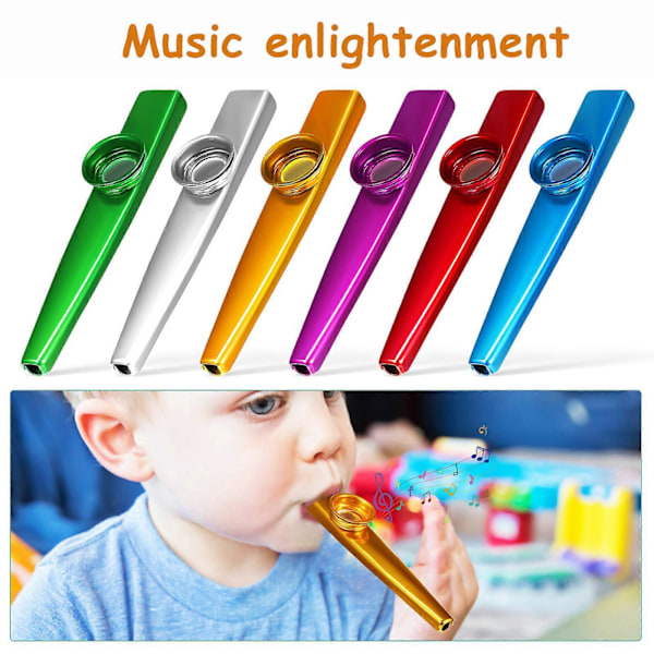 12 kpl Kazoo-soittimia Metalliset kazooot Aikuisille Aloittelijoille Kazoo-esitys Kazooot Lapsille