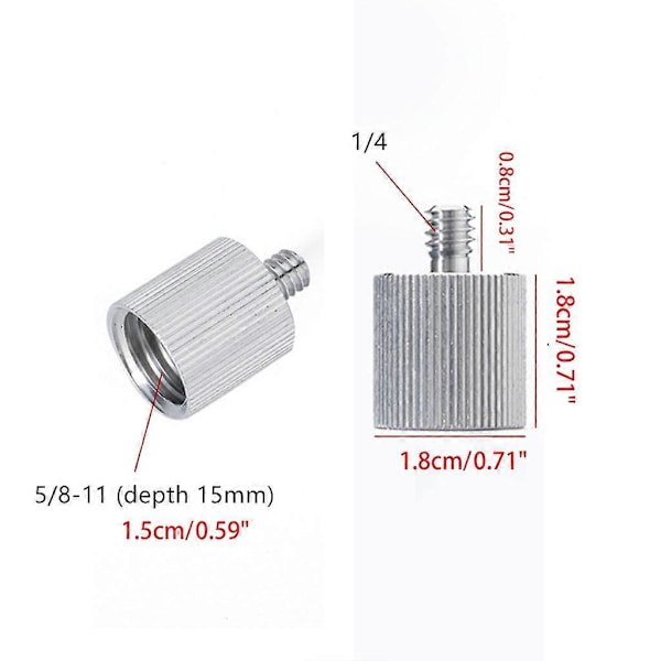 5/8 til 1/4 Adapter Mikrofonstativ Adapter til Tripod Adapter Mic Mikrofon
