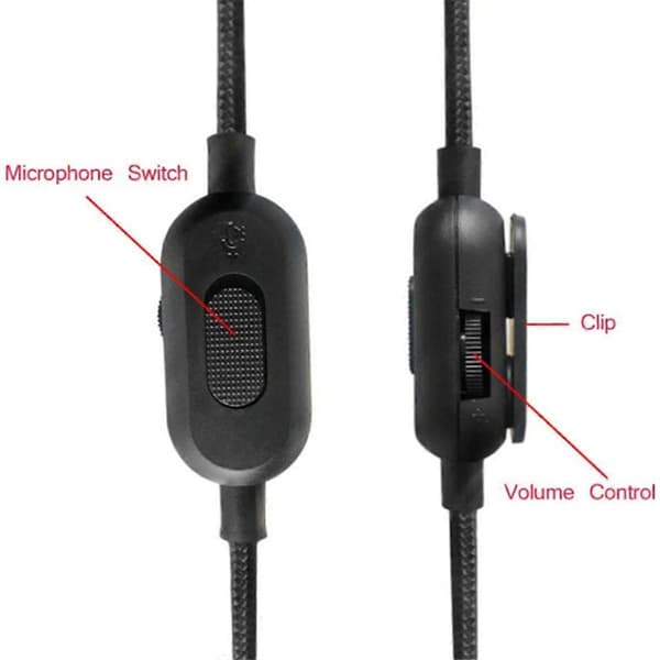 2M Erstatningslydkabel for Logitech GPRO X, Hodetelefoner Svart