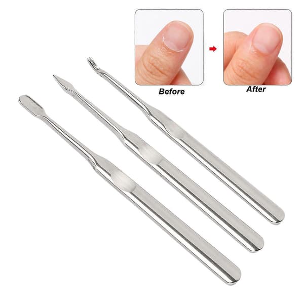 3 stk. Neglebåndstrimmer i rustfrit stål, professionel neglebåndsfjerner til manicure YMMR)