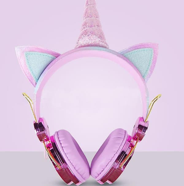 Trådbunden datorheadset Enhörningsdesign Barn