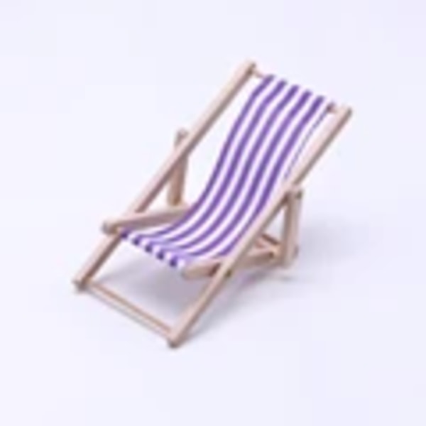 Dockhus Miniatyr Artiklar Trä Strandstol Modell Mini Möbler Utomhus Liggstol Miniatyr Scen Tillbehör
