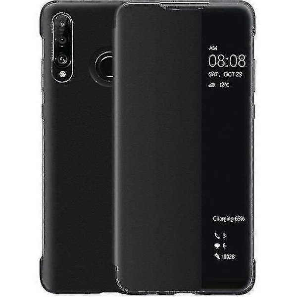 Huawei P30 Lite Skal, Smart View Läder Flip Case, (p30lite,bla Boris