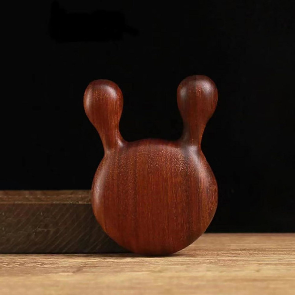 Trä Facial Massager Verktyg Lätt Bärbar Facial Massager För Ögon Mun