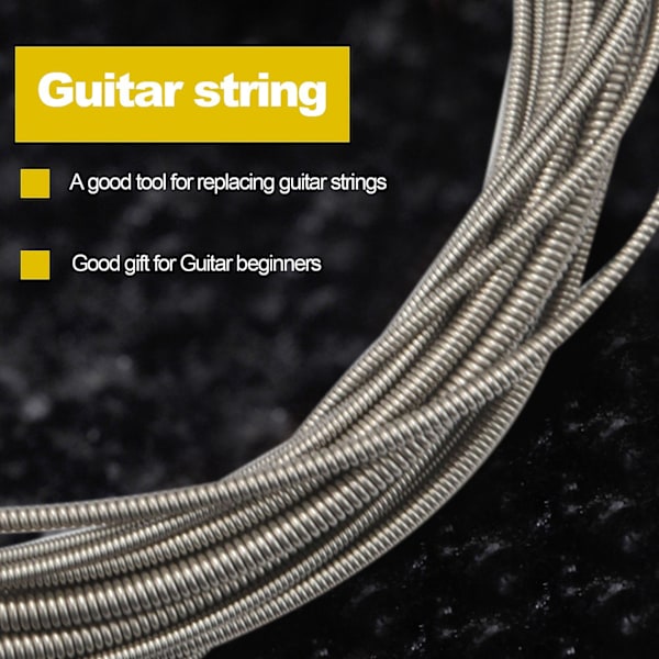 4 stk. Bassstrenger i rustfritt stål Bassgitardeler Tilbehør Gitarstreng Sølvbelagt Gauge