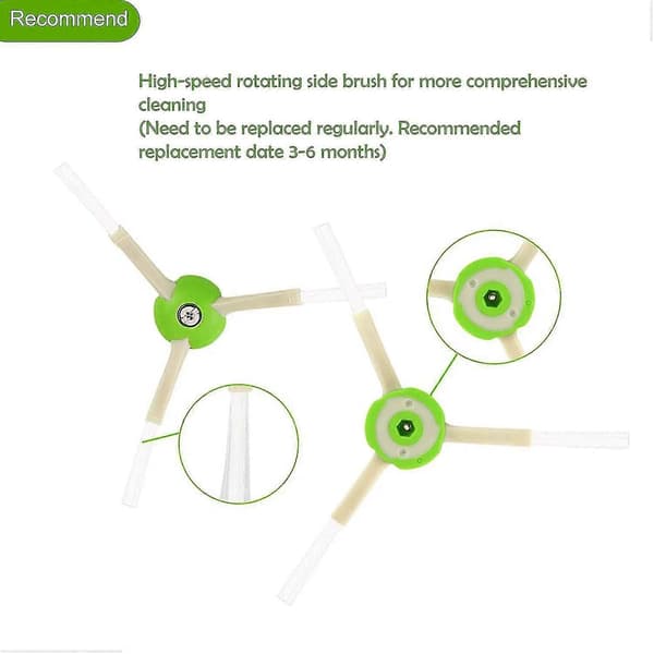 Sidebørste for hjørner, erstatning for iRobot Roomba, 10-pakning