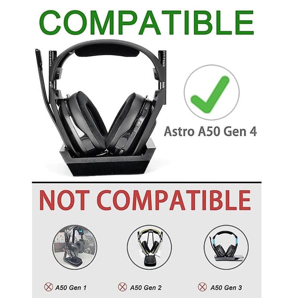 For Logitech Astro A50 Gen4 2 stk Protein Leather Øreputer 2 stk Protein Leather Øreputer