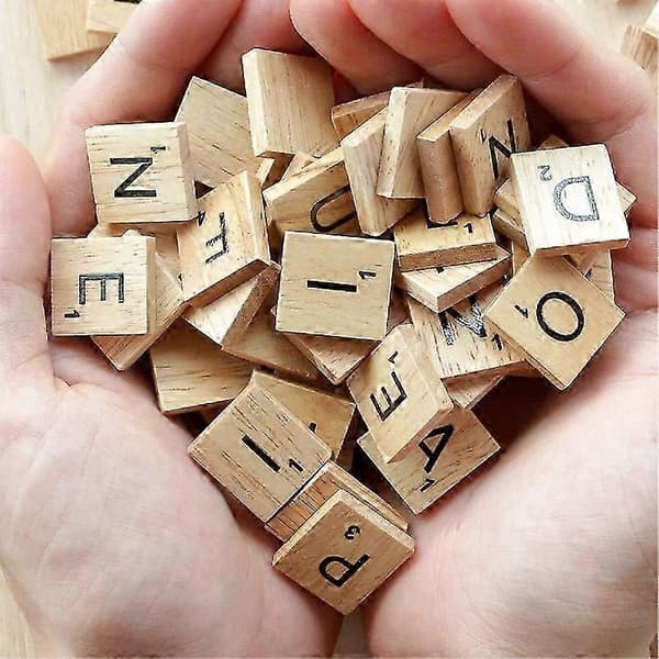 100 Træbogstavbrikker, Scrabble-bogstaver til hobbyprojekter