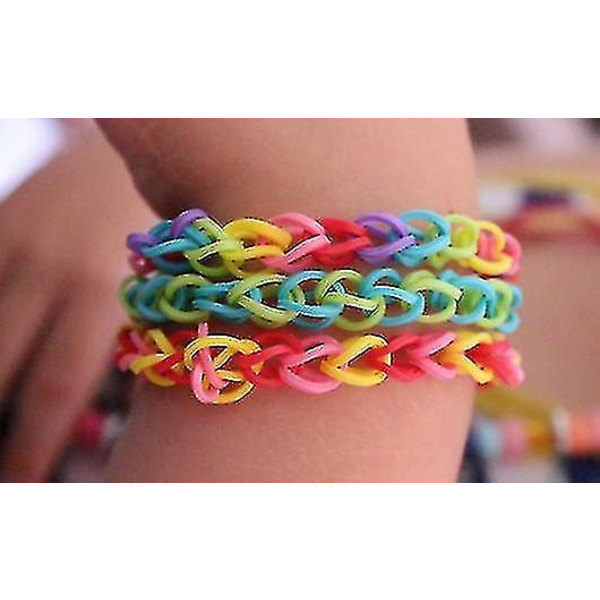 Loom Bands Kit med Klippsamling, 5500 Band + 170 Klipp + 2 Krokar + 6 Berlocker + 1 Vävbräda, 21 Underbara Färger och Bra Förvaringsfodral