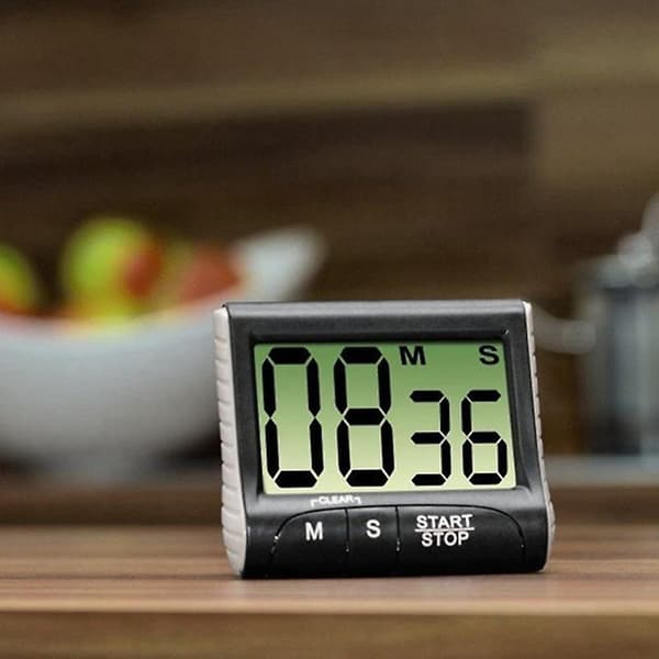Digital Kök Timer Nedräkning Extra Stor Display Stark Magnetisk Hållare Och Infällbar Hållare,